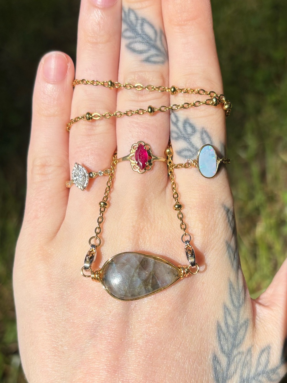 Labadorite interchangeable necklace